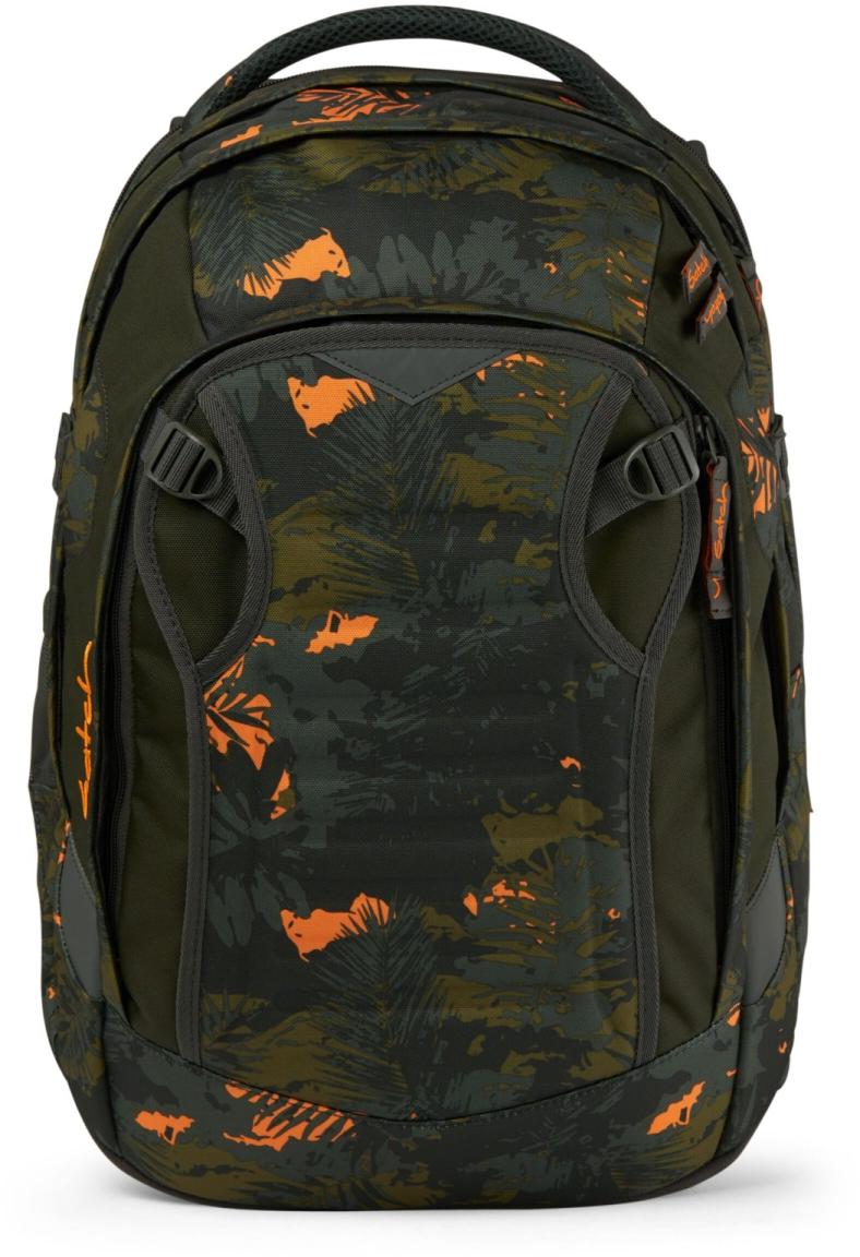 Schulrucksack Satch match Jurassic Jungle dunkelgrün verstellbar