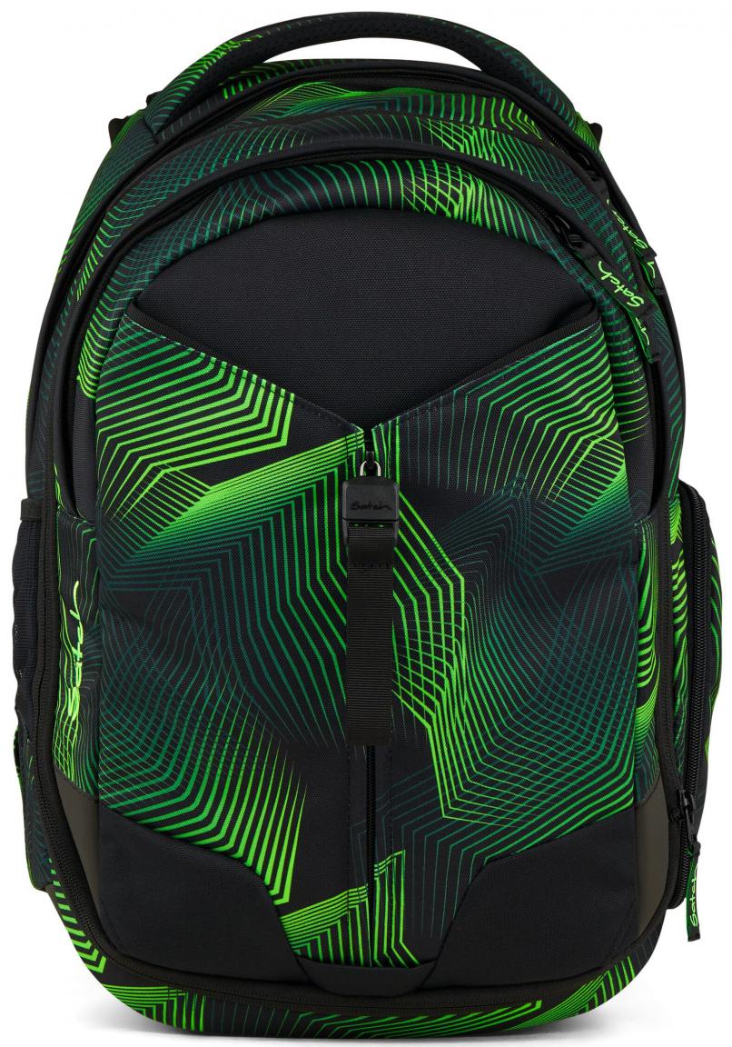 Schulrucksack Seismic Green individuell Satch Match grün schwarz recycelt