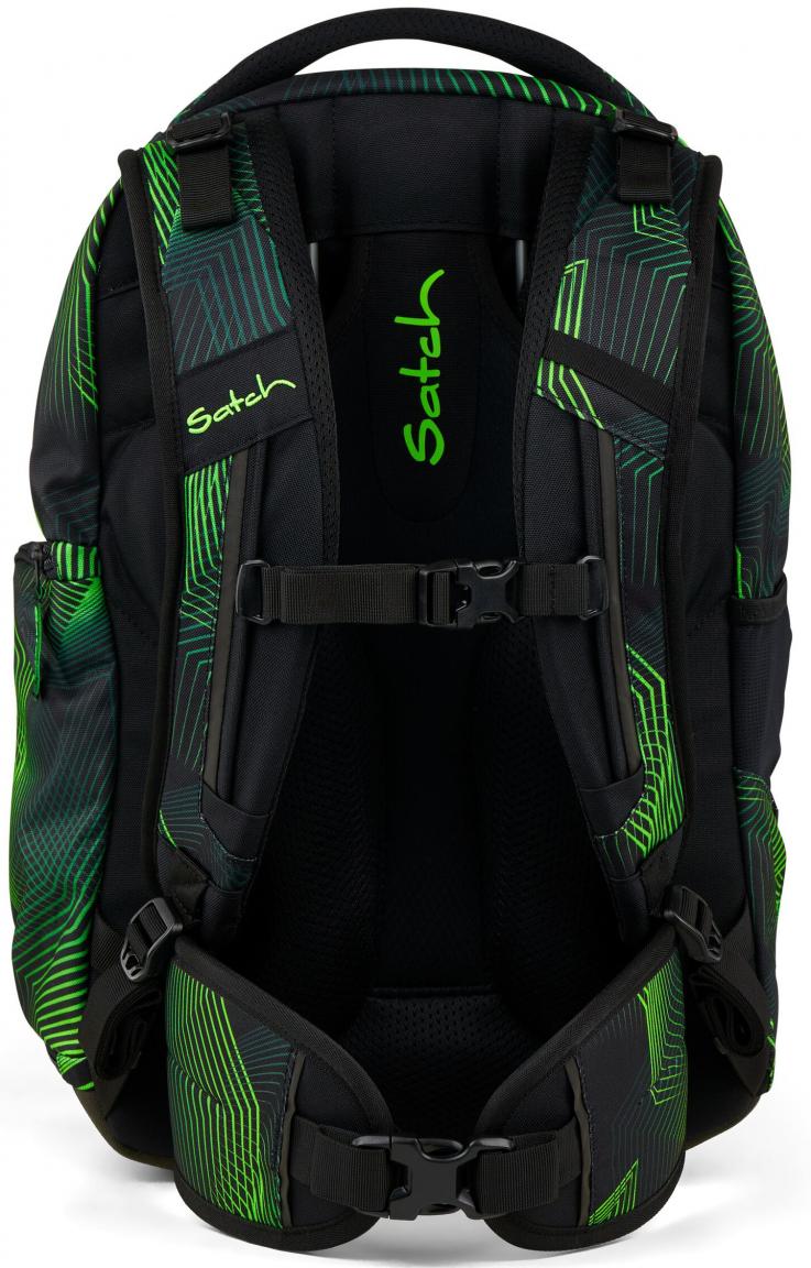 Schulrucksack Seismic Green individuell Satch Match grün schwarz recycelt