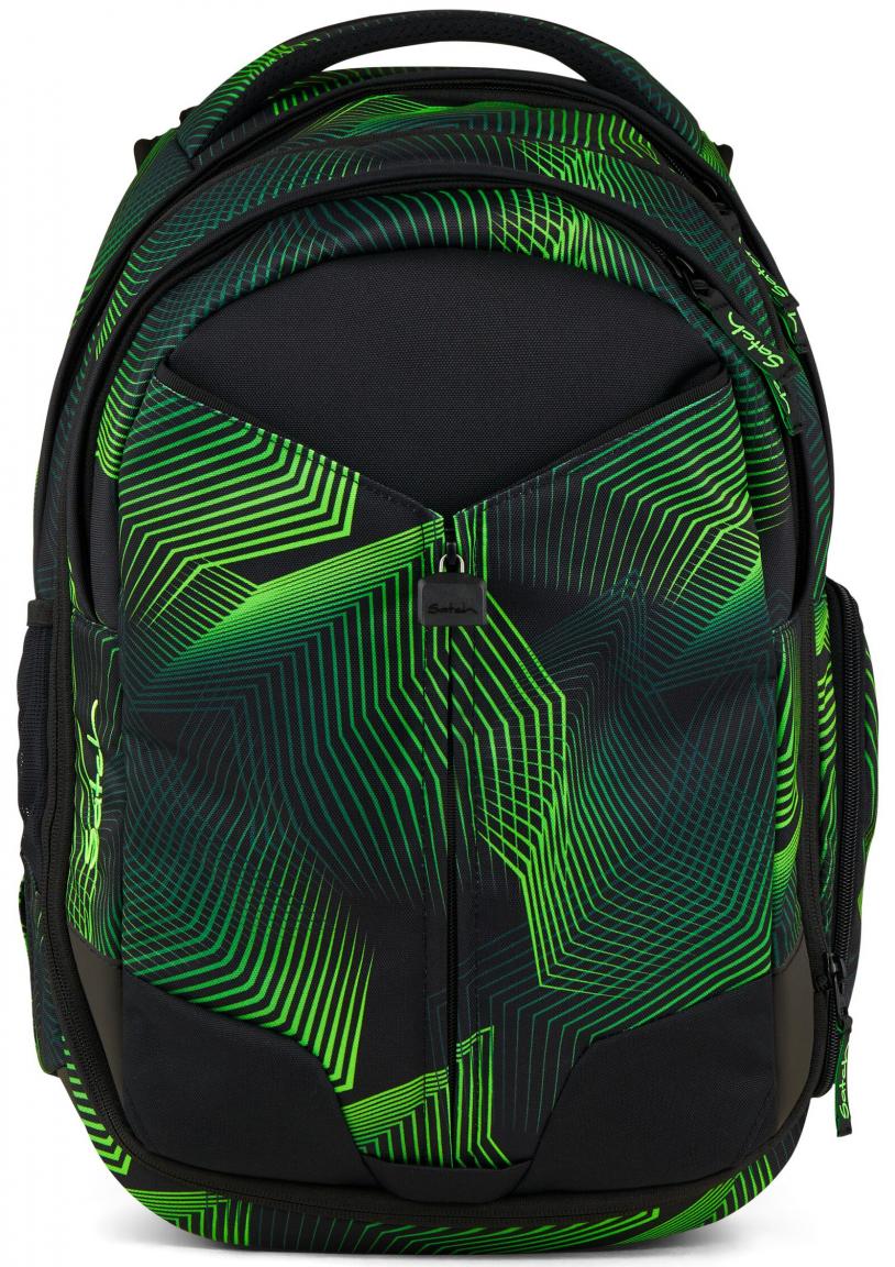 Schulrucksack Seismic Green individuell Satch Match grün schwarz recycelt