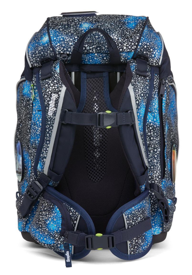 Schulrucksackset reflektierender Print ergobag pack Weltall blau Astronaut
