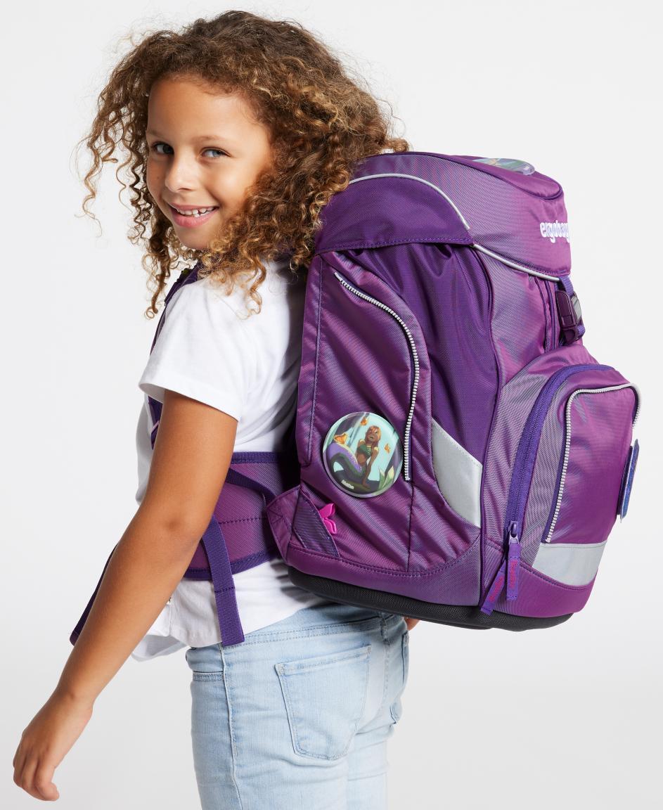 Schulrucksackset schimmernd grün Dschungel ergobag pack Grüne MamBär Shiny Edition