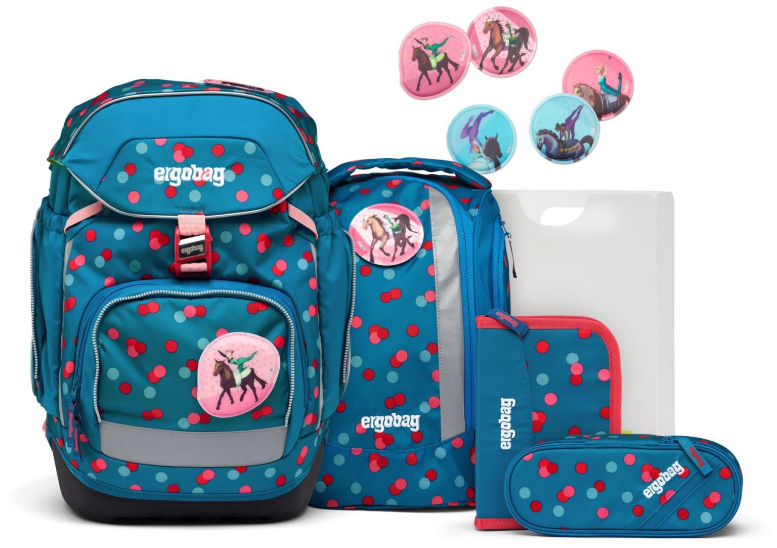 Schultasche Komplettset Punkteprint Ergobag Pack VoltiBär blau
