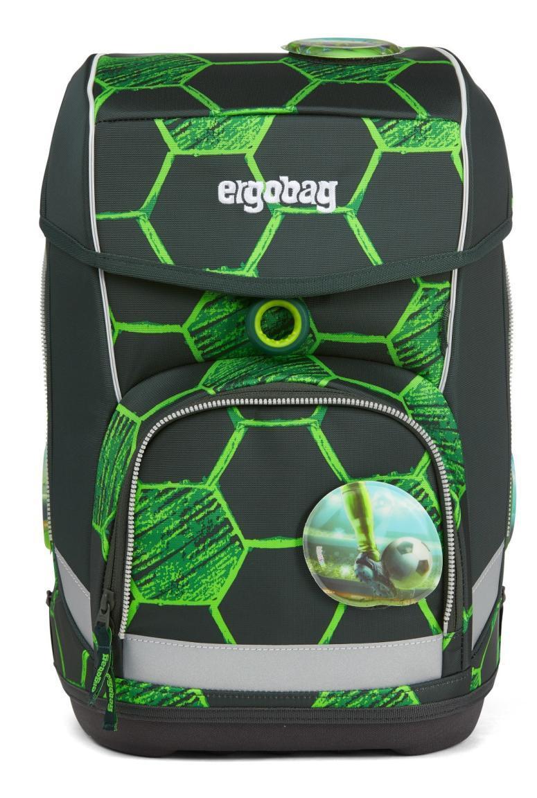 Schultasche Komplettset grün Fußball ergobag cubo VolltreffBär