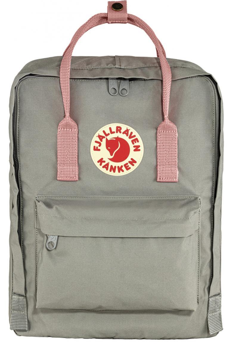 Schultasche grau rosa Fjällräven Kanken Fog Pink