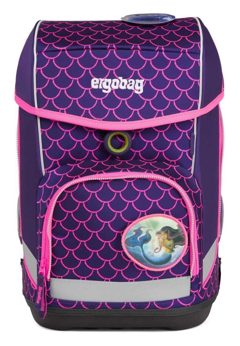 Schultaschenkomplettset Unterwasserwelt violett neonpink ergobag cubo PerlentauchBär