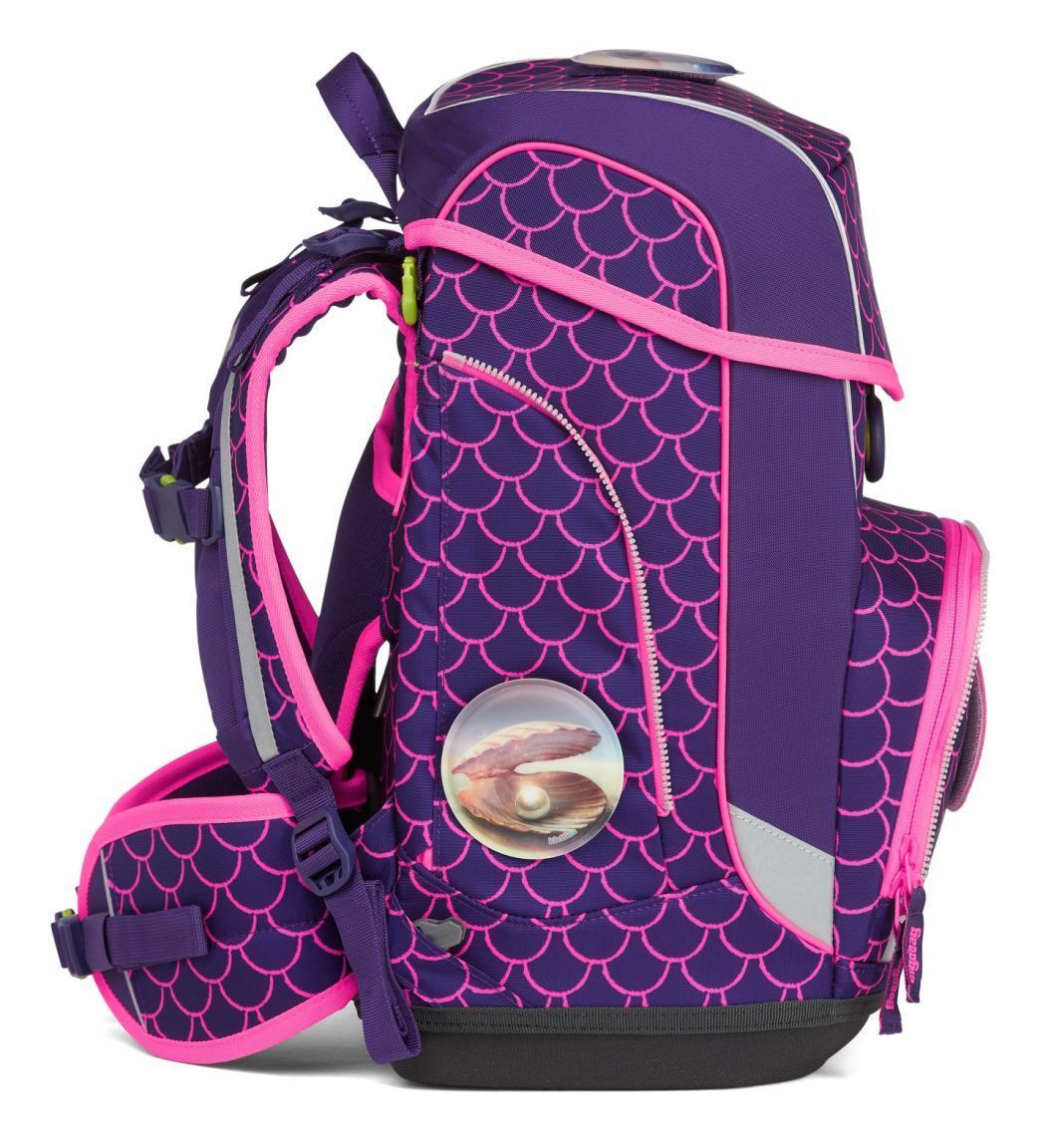 Schultaschenkomplettset Unterwasserwelt violett neonpink ergobag cubo PerlentauchBär