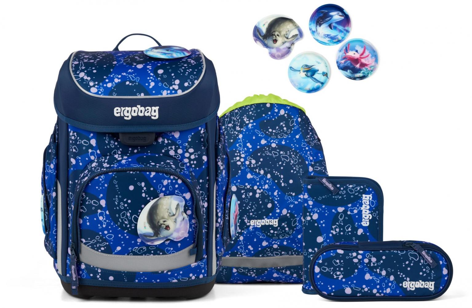 Schultaschenset Ergobag Cubo OzeanBärwohner blau 