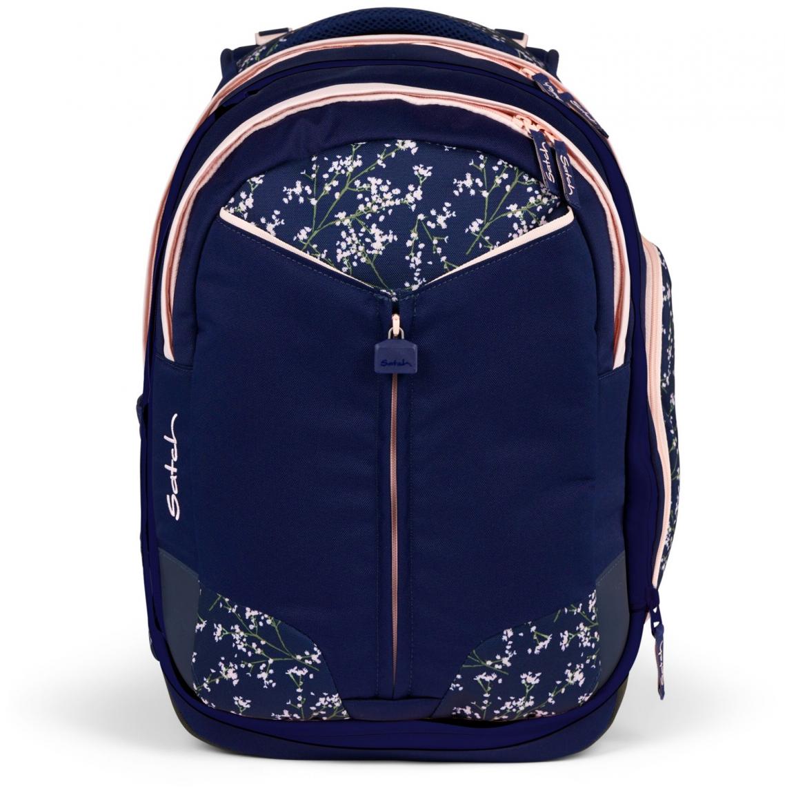 Schultaschenset Satch Match Bloomy Breeze dunkelblau Blumenprint