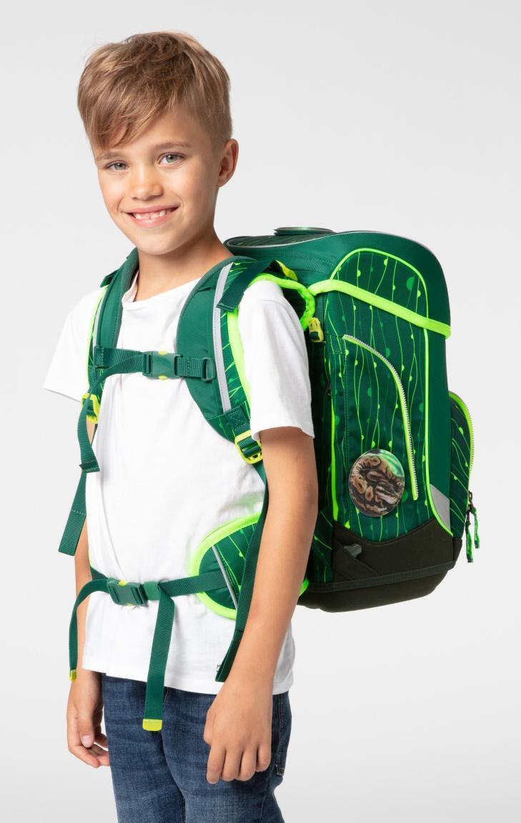 Schultaschenset grün Dschungel ergobag cubo Sportbeutel Federpennal