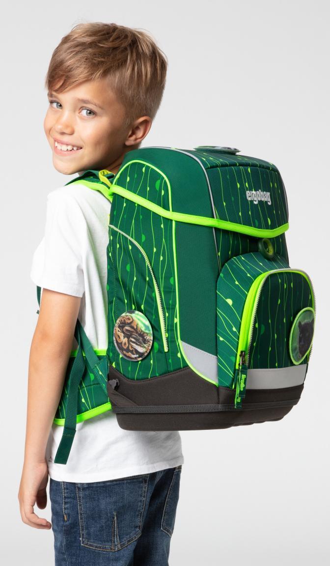 Schultaschenset grün Dschungel ergobag cubo Sportbeutel Federpennal