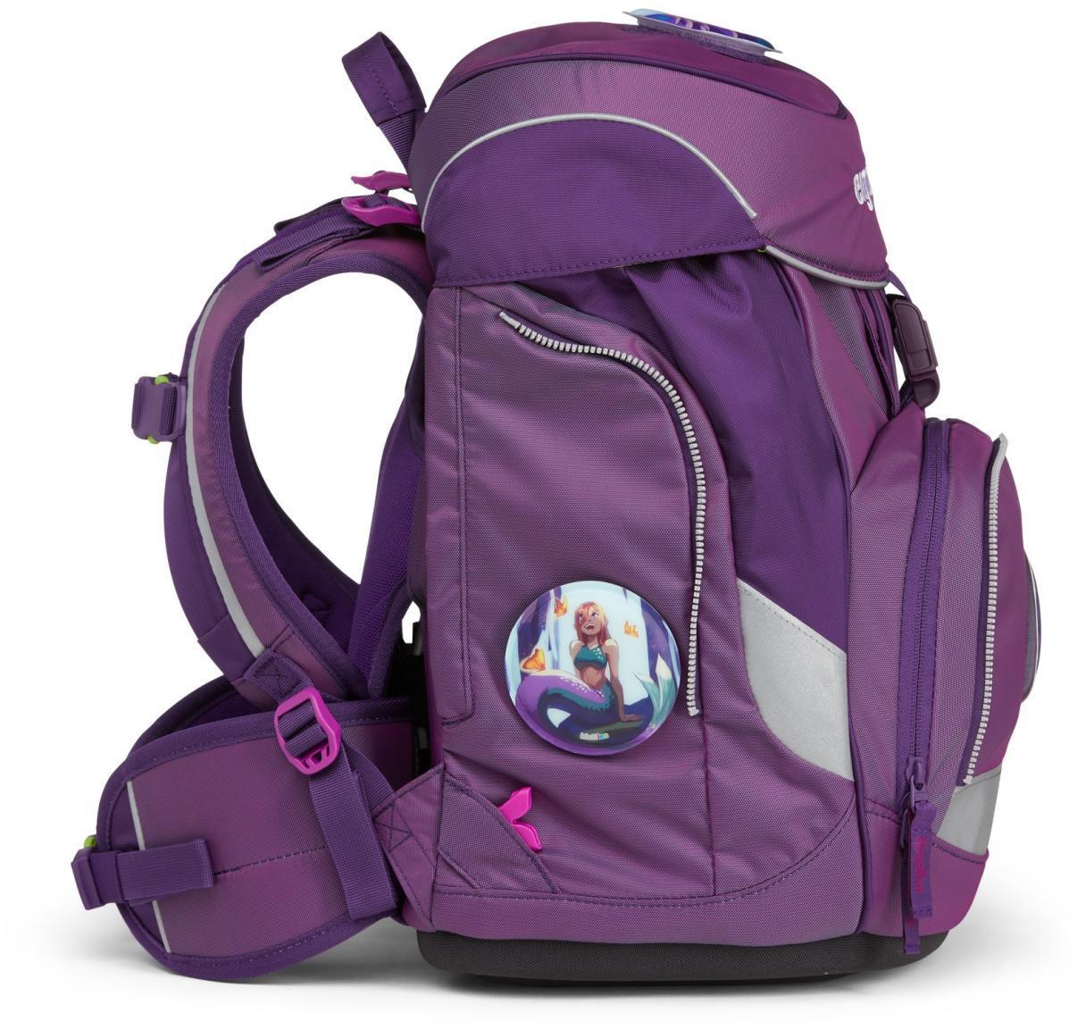 Schultaschenset schimmernd lila ergobag pack MeereszauBär Shiny Edition