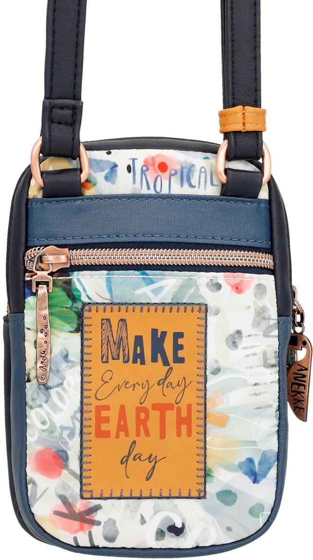 Schultertäschchen recycled Anekke Nature Pachamama blau bunt