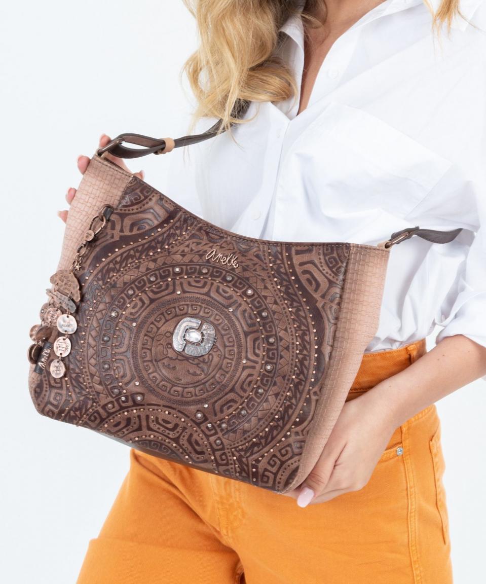 Schultertasche Anekke Ixchel Strassstein Prägung