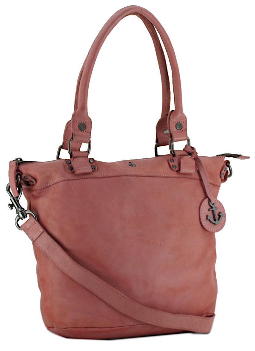 Schultertasche Bianca Harbour2nd Leder AL Flamingo Glattleder Retrostyle