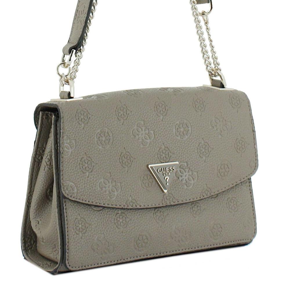 Schultertasche Cresidia Guess Dark Taupe Kettenhenkel