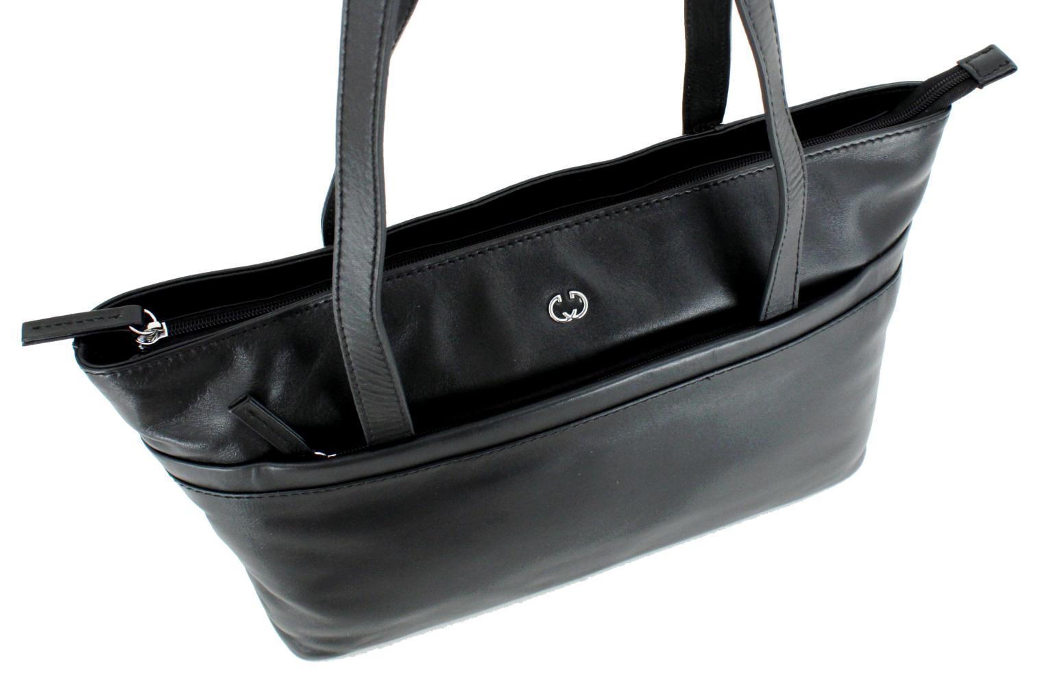 Schultertasche Gerry Weber Shopper MHZ Black Leder Piacenza