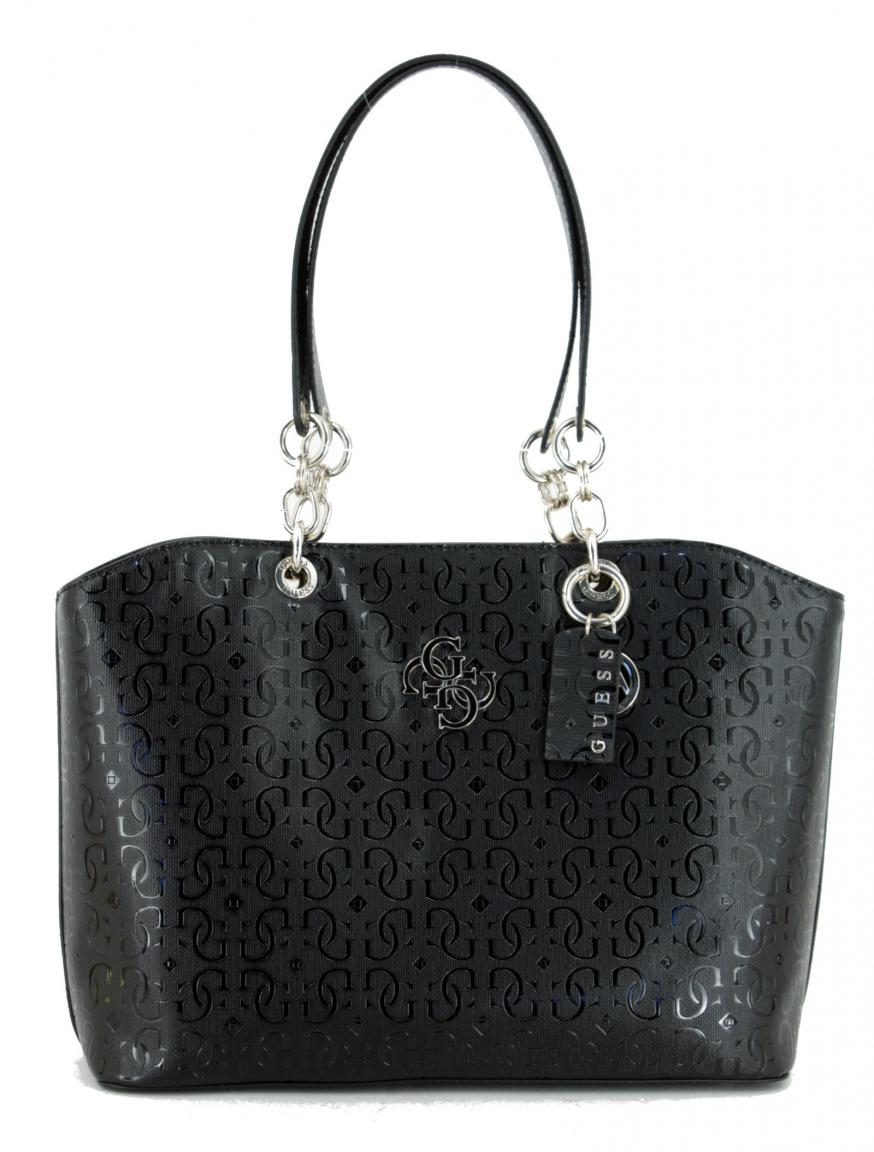 Schultertasche Guess Chic Shine Black seperate Innentasche