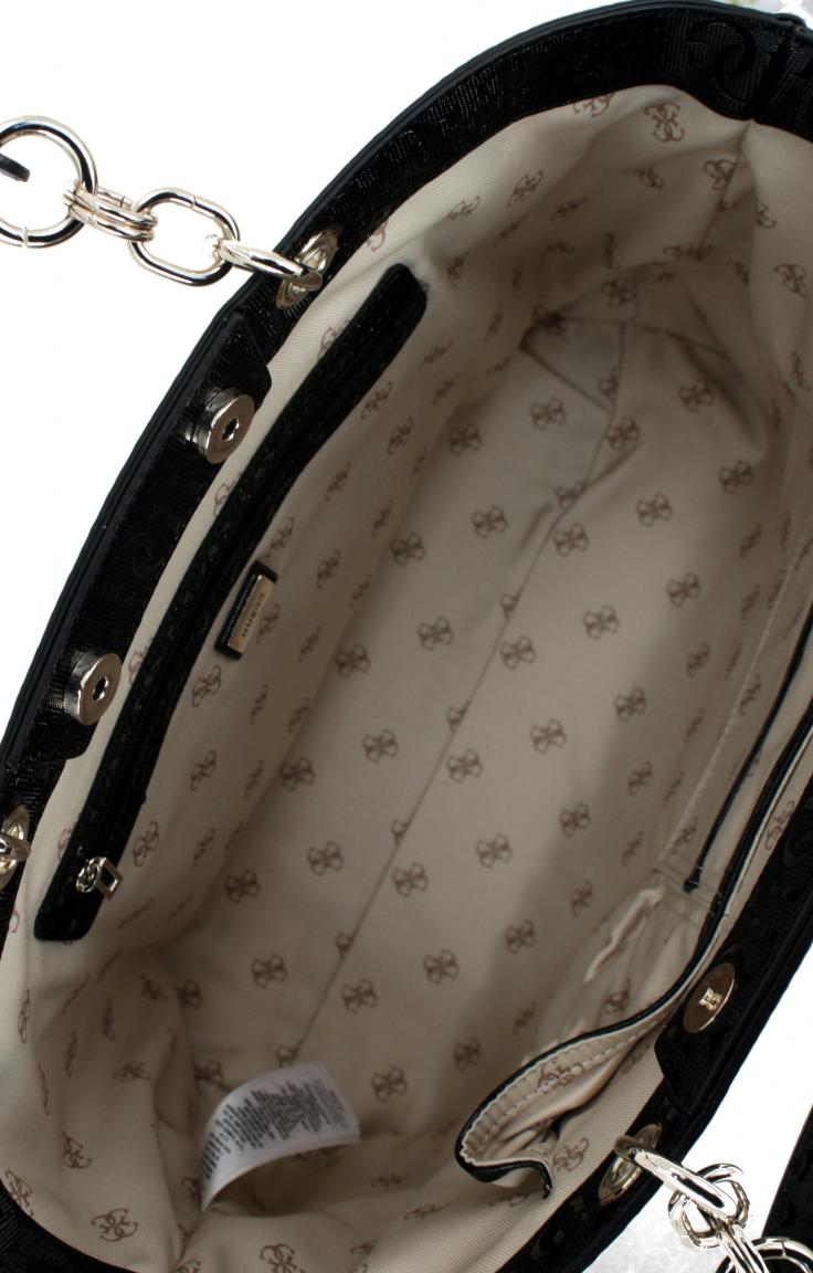 Schultertasche Guess Chic Shine Black seperate Innentasche