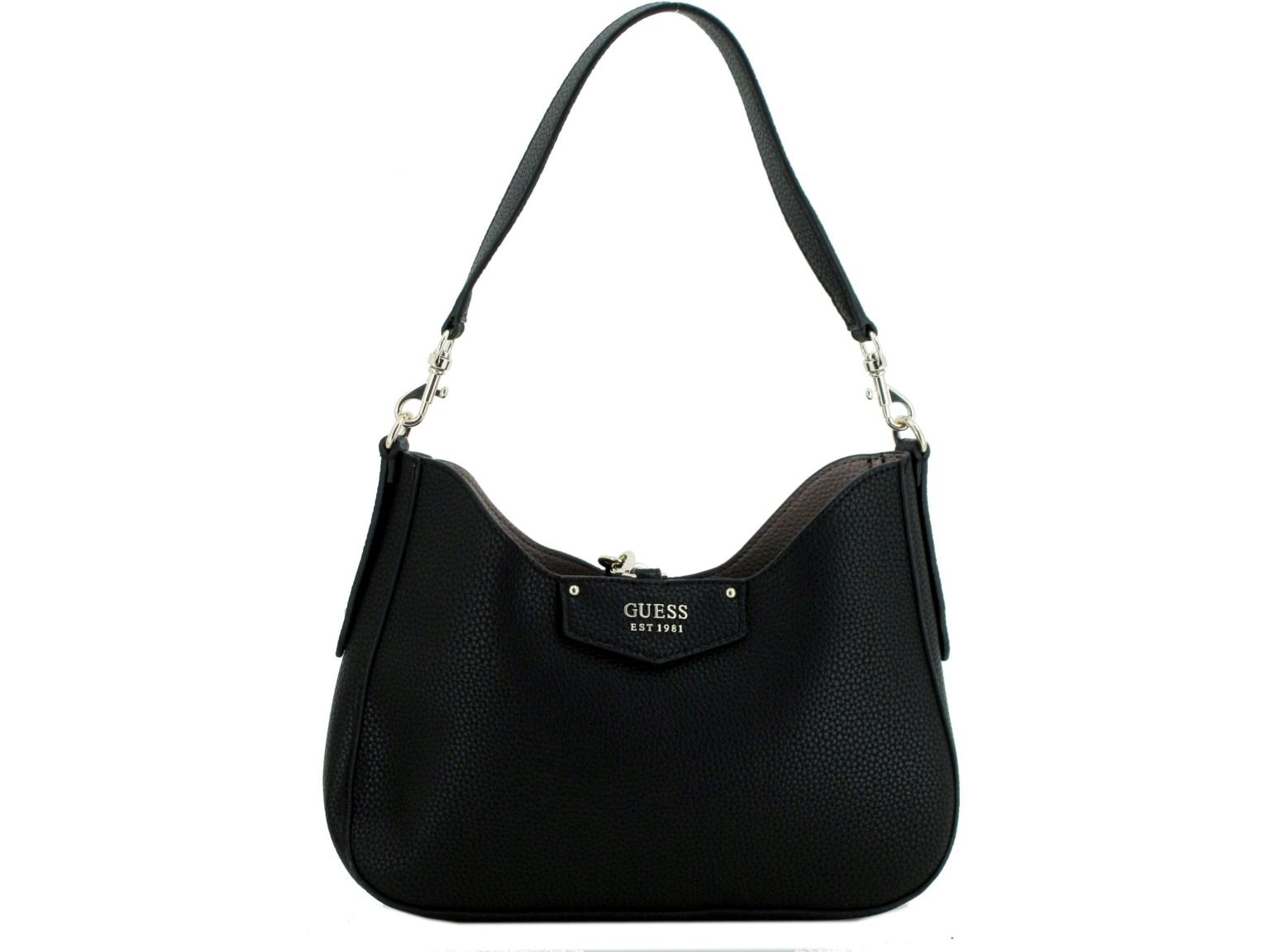 Schultertasche Guess Eco Brenton Hobo White Logo Alloverprint