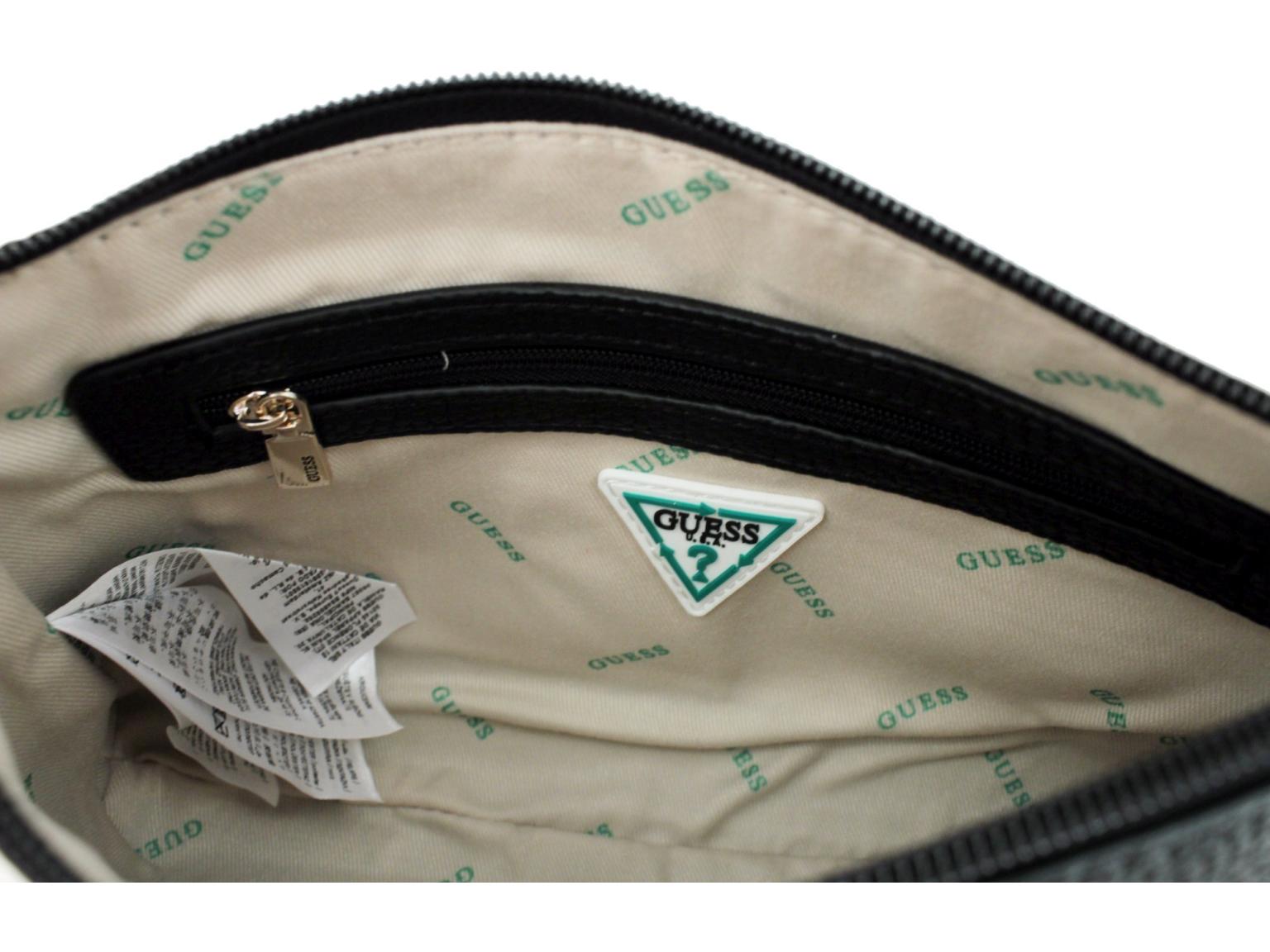 Schultertasche Guess Eco Brenton Hobo White Logo Alloverprint