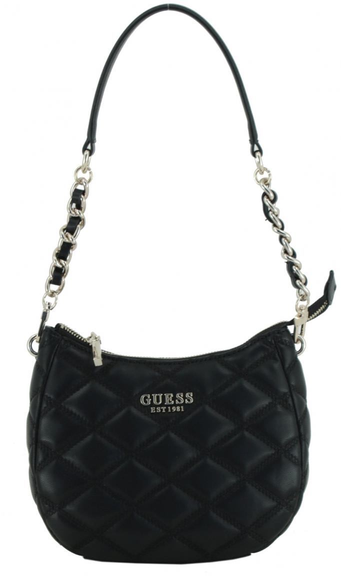 Schultertasche Guess Tamsin Off White gesteppt warmweiß