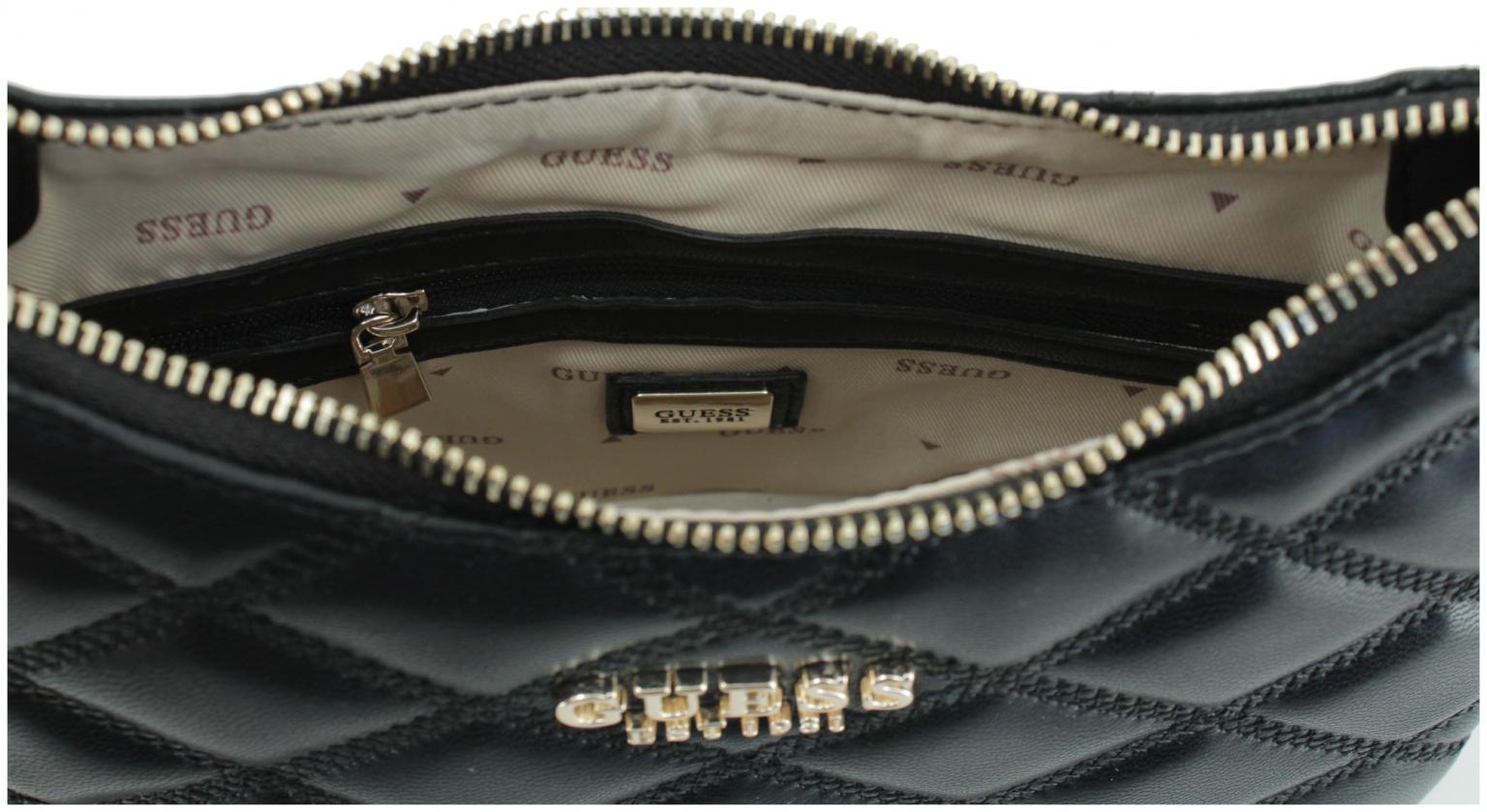 Schultertasche Guess Tamsin Off White gesteppt warmweiß