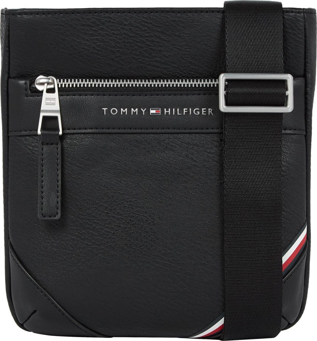 Schultertasche Herren Tommy Hilfiger 1985 PU Mini Crossover Black Markenstipes