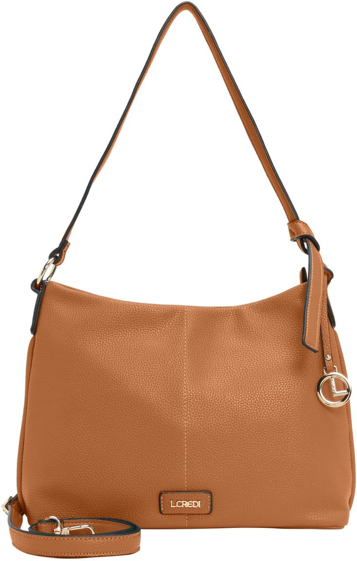 Schultertasche L.Credi Kaira Cognac braun 