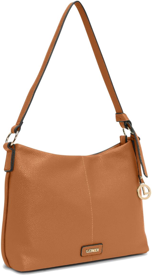 Schultertasche L.Credi Kaira Cognac braun 