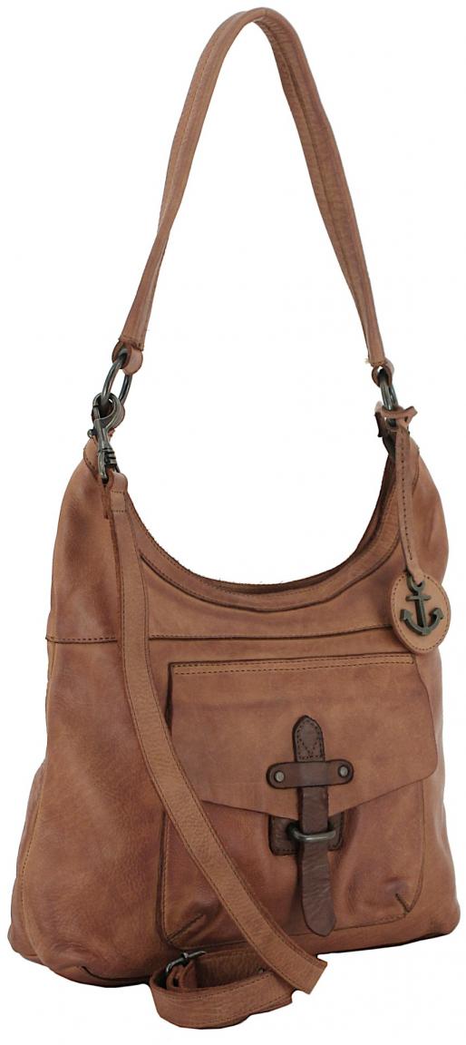 Schultertasche Leder Vintage Harbour 2nd Urban Poets Cameron braun