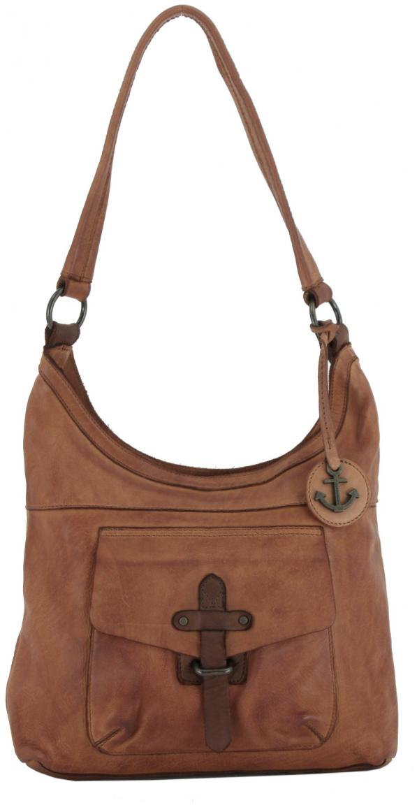 Schultertasche Leder Vintage Harbour 2nd Urban Poets Cameron braun