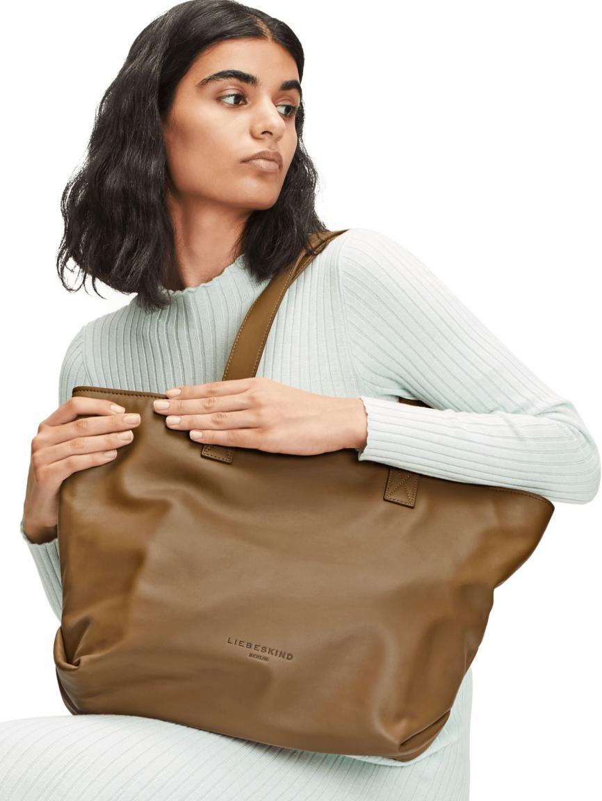 Schultertasche Liebeskind Shopper Medium Sepia Sandfarben