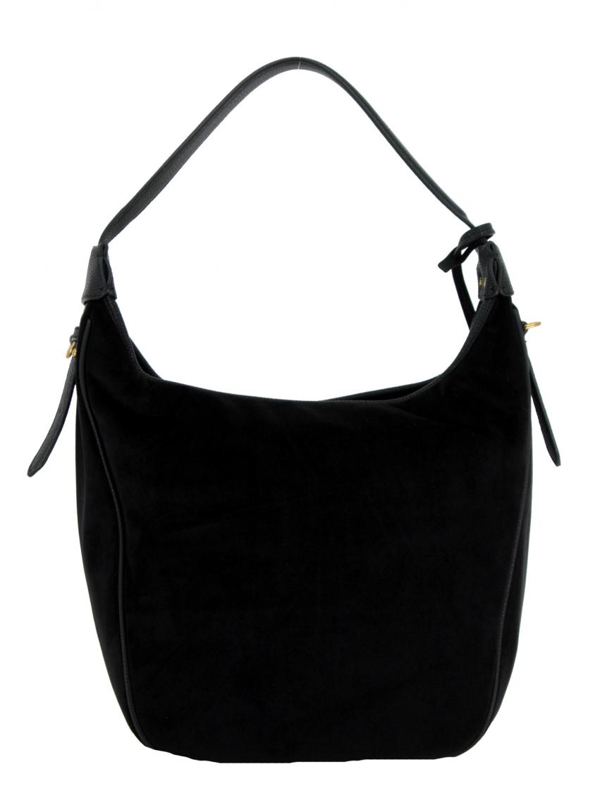 Schultertasche Liv Marc OPolo True Navy Samt dunkelblau