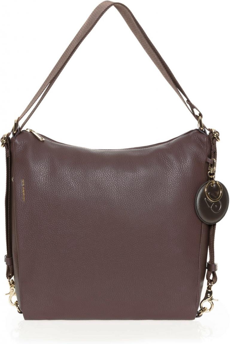 Schultertasche Mandarina Duck Mellow Leather Hobo Warm Taupe nude beige