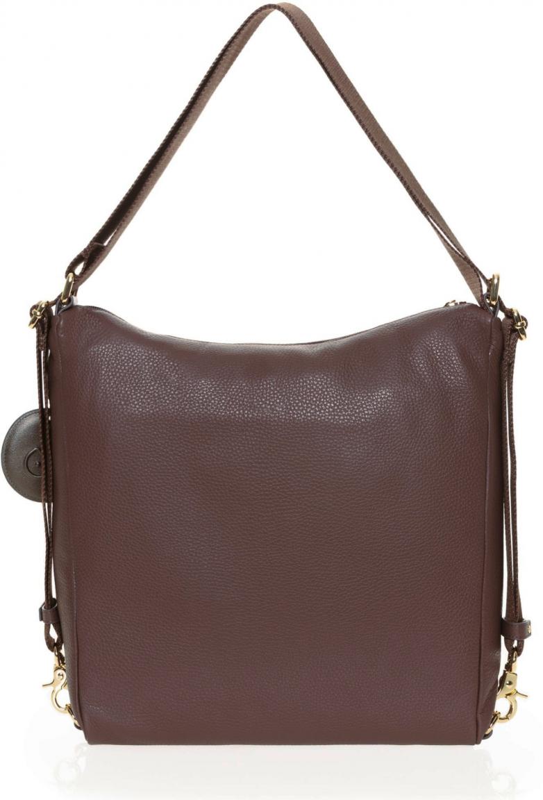 Schultertasche Mandarina Duck Mellow Leather Hobo Warm Taupe nude beige