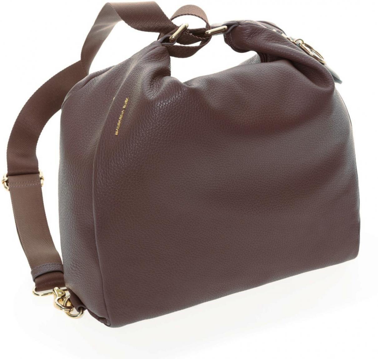 Schultertasche Mandarina Duck Mellow Leather Hobo Warm Taupe nude beige