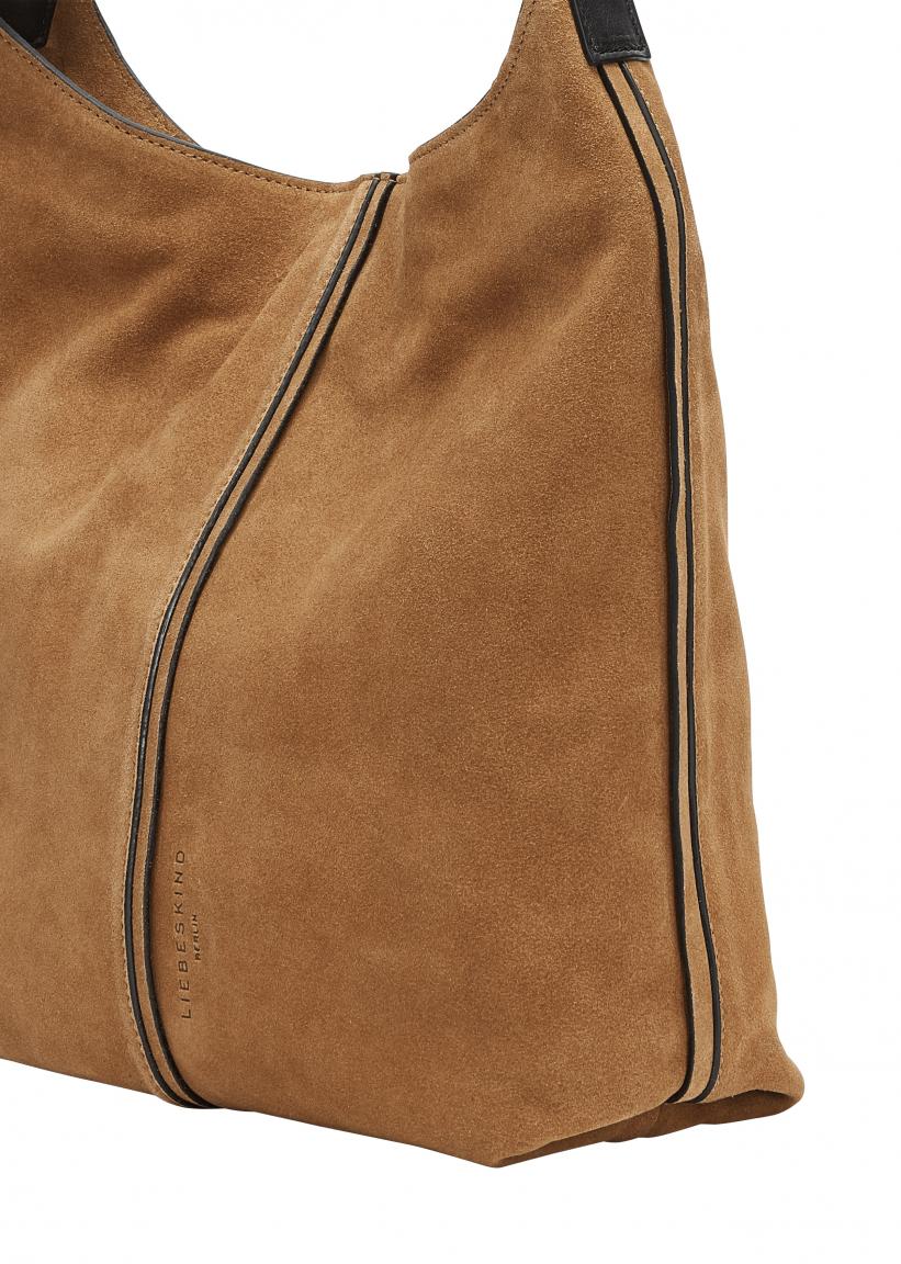 Schultertasche Medium Liebeskind Hobo Caramel Cognac Wildleder