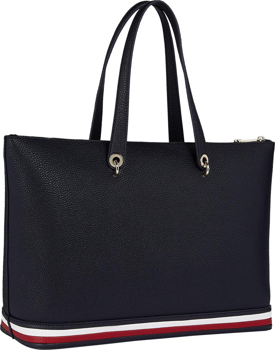 Schultertasche Tommy Hilfiger Element Tote schwarz genarbt