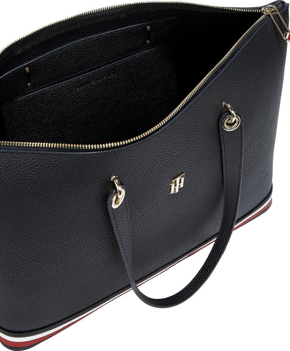 Schultertasche Tommy Hilfiger Element Tote schwarz genarbt