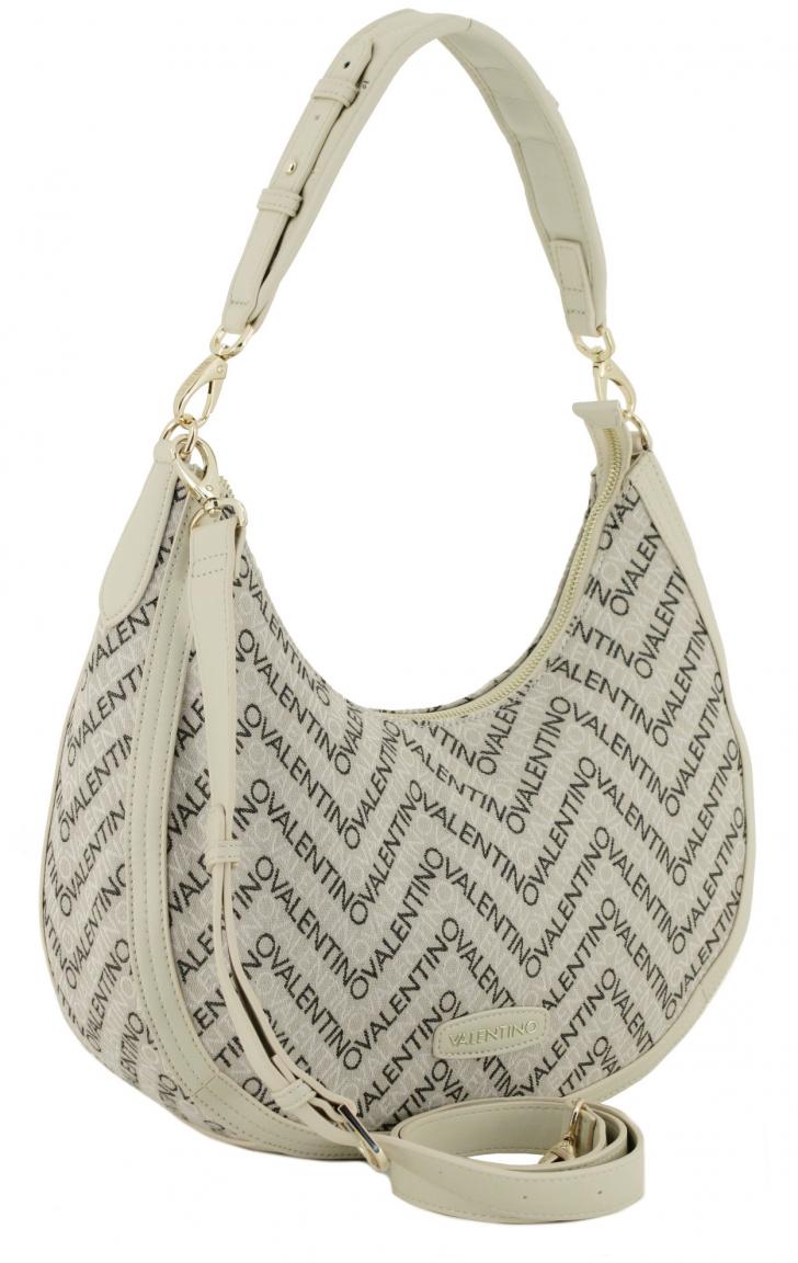 Schultertasche Valentino Blizzard Logoprint beige Ecru Multicolor