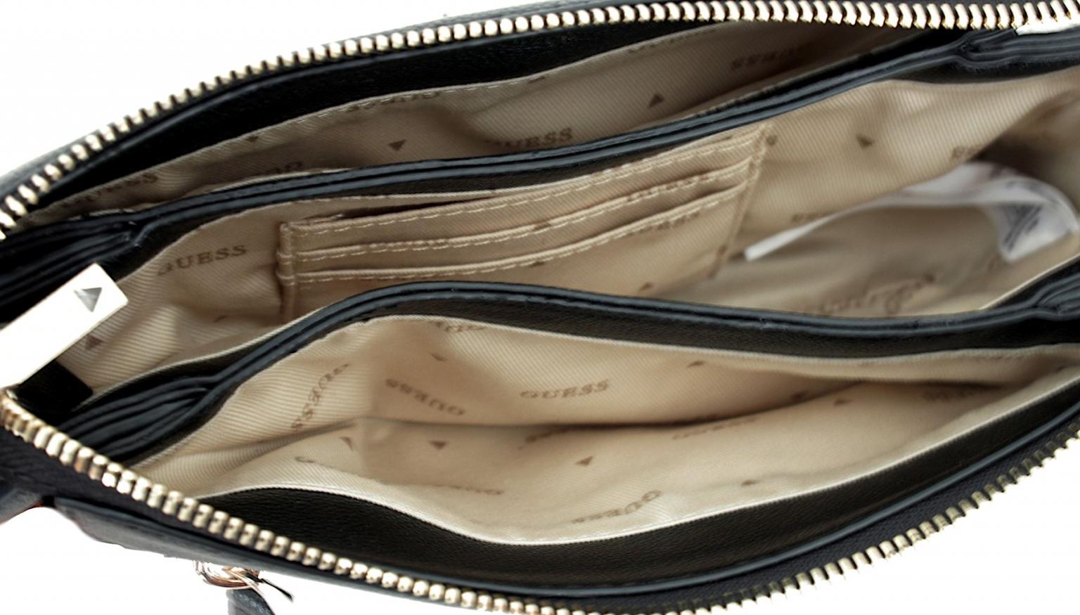 Schultertasche hellbeige Guess Fedora Bone Kettenhenkel
