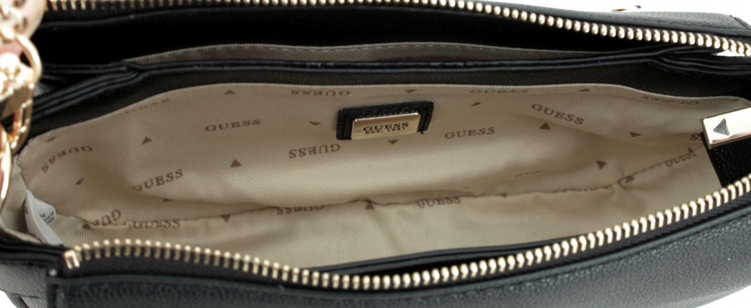 Schultertasche hellbeige Guess Fedora Bone Kettenhenkel