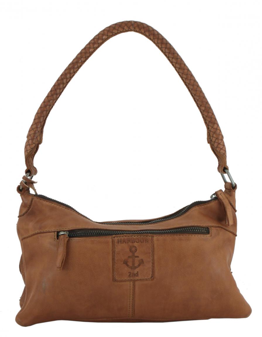 Schultertasche in Flechtoptik grün Harbour 2nd Fashion Lights Neve Leaf