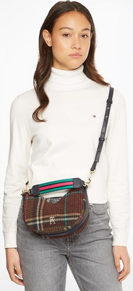 Schultertasche in karierter Filzoptik bunt Tommy Hilfiger Life Shoulder Bag Check