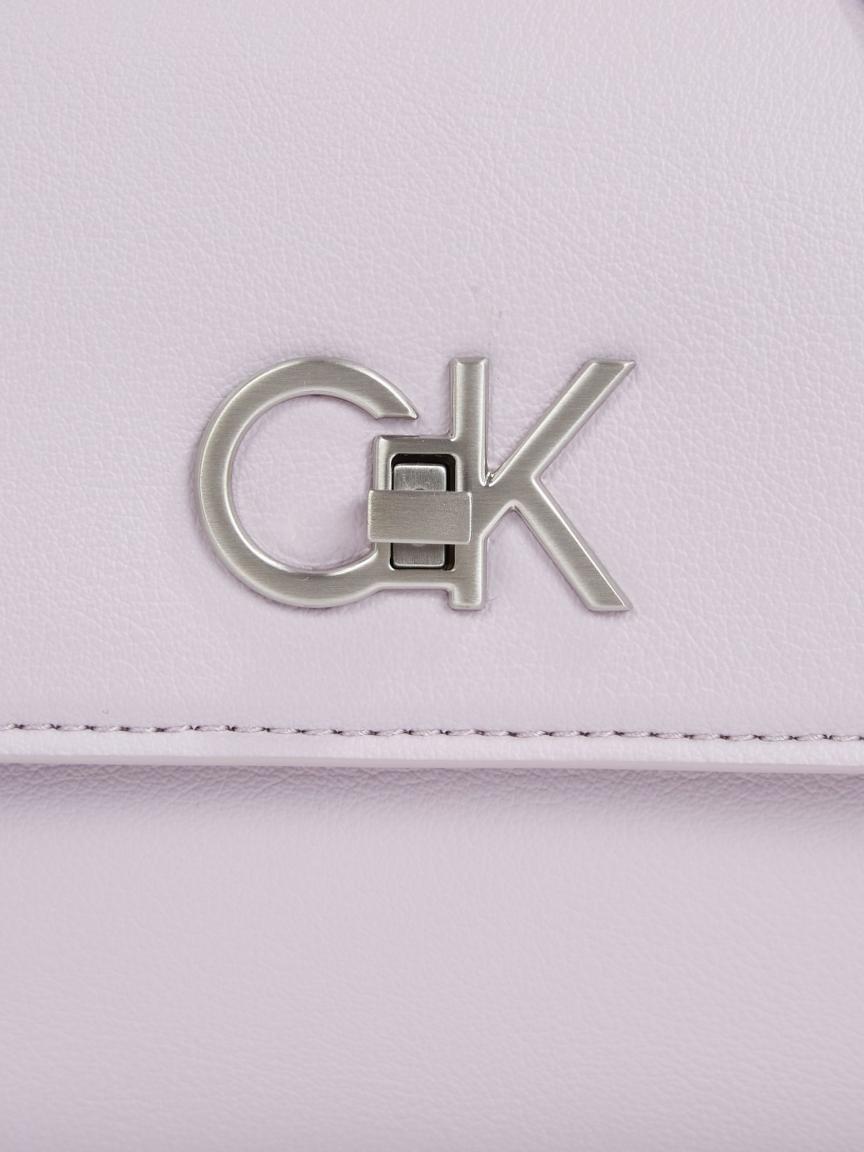 Schultertasche mit Drehverschluss Lila Calvin Klein Re-Lock Crossbody Iris