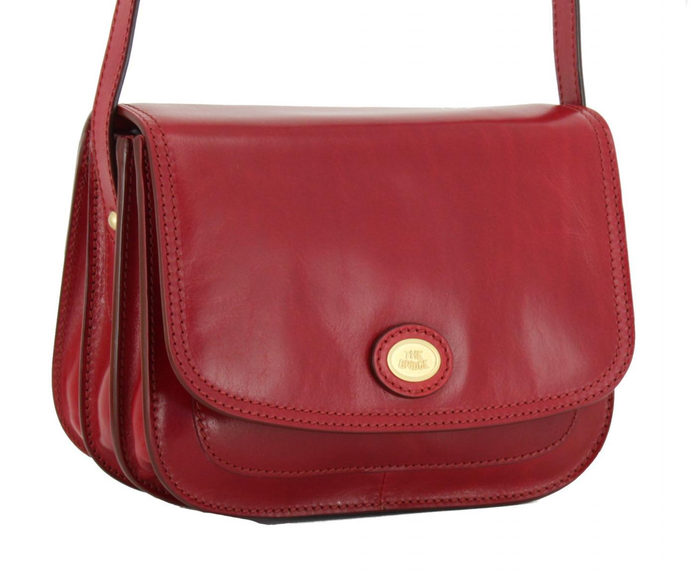 Schultertasche mit Überschlag The Bridge Donna Rosso Ribes
