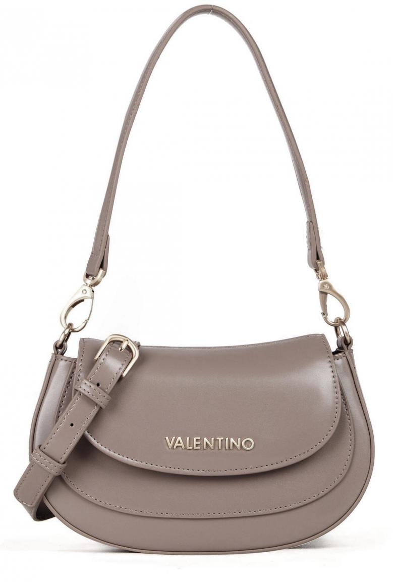 Schultertasche mit Überschlag beige Glanzfinish Valentino Type RE