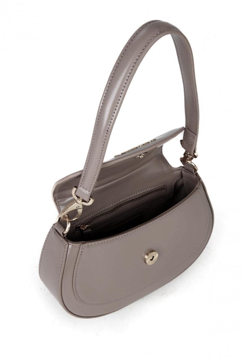 Schultertasche mit Überschlag beige Glanzfinish Valentino Type RE