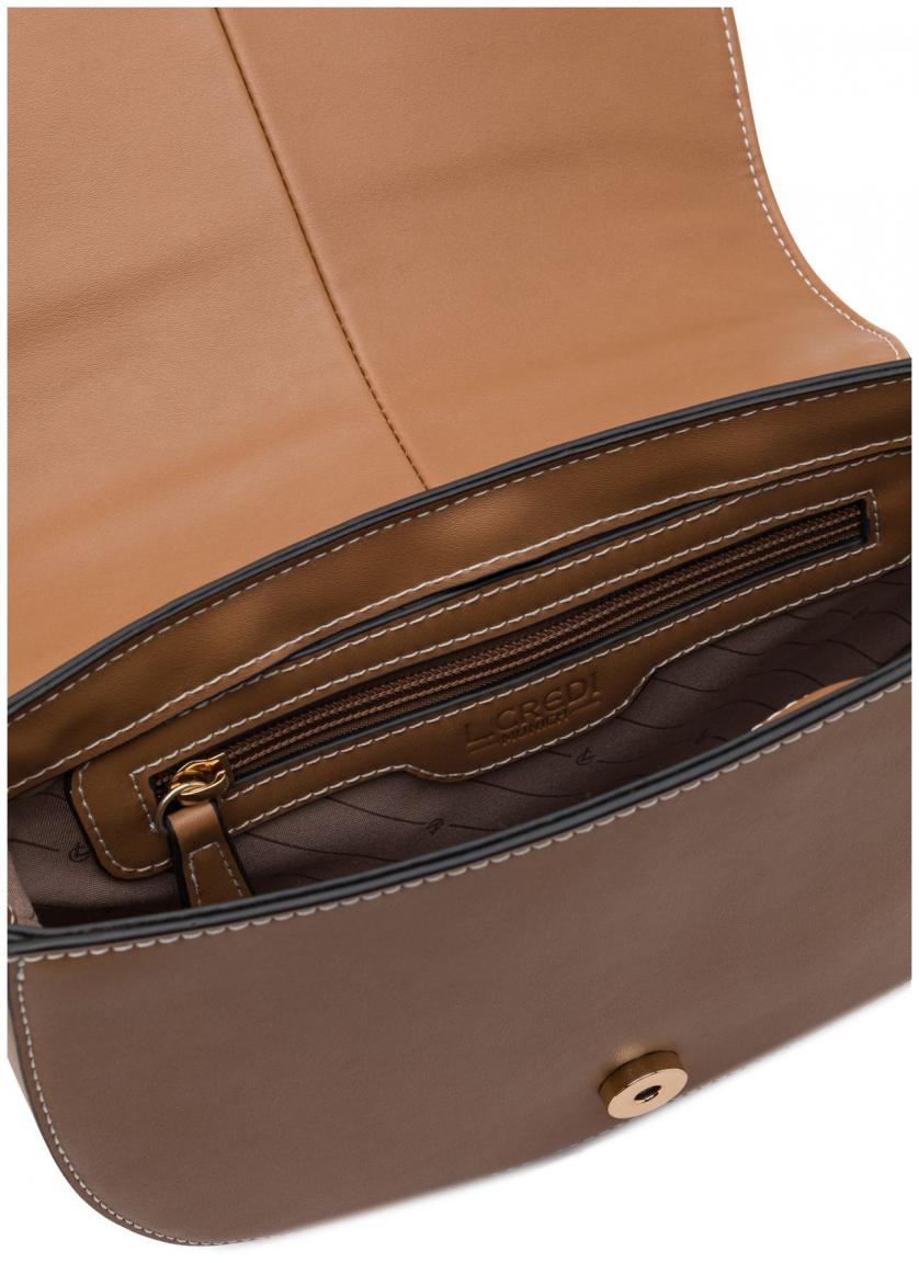 Schultertasche mit gewebten Gurt Orell L.Credi Toffee Braun 